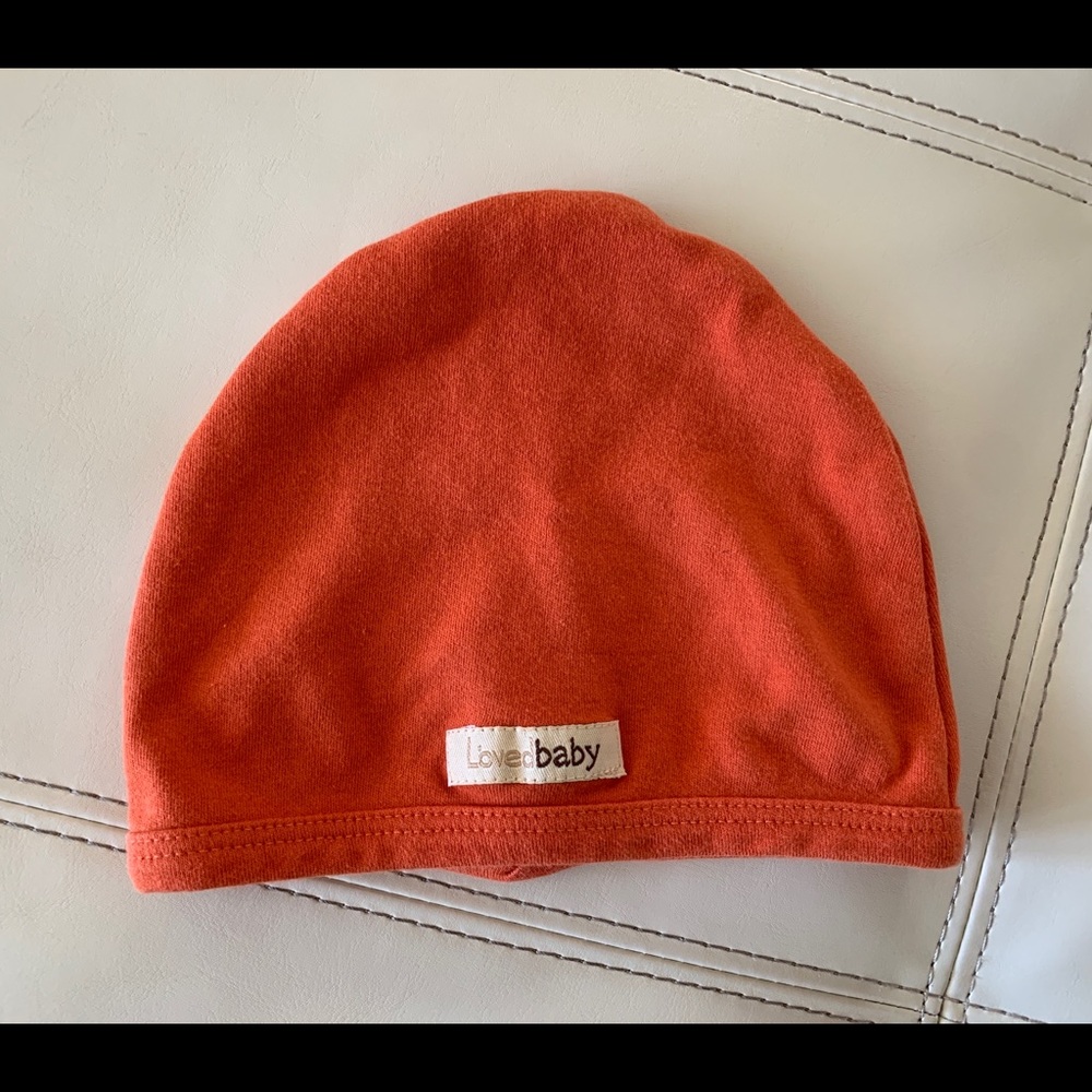 L’ovedbaby cute hat cap beanie size 6-12 mos pumpkin orange